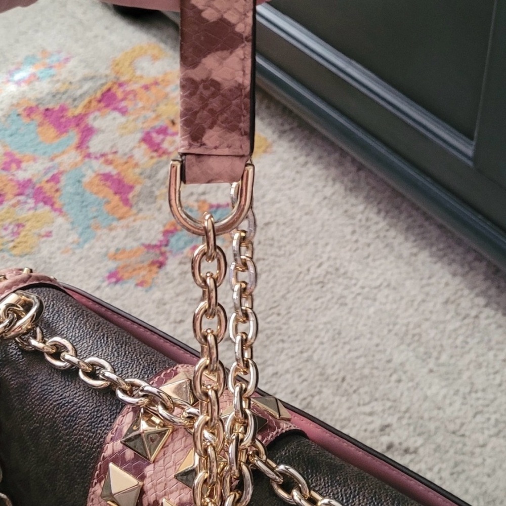 Michael Kors Black and Pink Crossbody Bag with Gold Accents - Picture 10 of 10